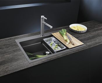 Кухонная мойка Blanco Etagon 8 Silgranit 525187 Антрацит — фото 5, Кухонные мойки