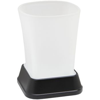 Стакан для зубных щеток WasserKRAFT Amper Black K-5428B Черный матовый — фото 1, Стаканы для зубных щеток