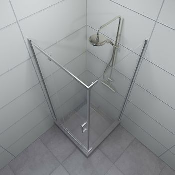 Душевой уголок Triton Терра-Хром 90х90 Щ0000053609 профиль Хром стекло прозрачное — фото 5, Квадратные душевые уголки