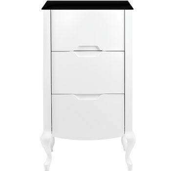 Комод Veedi Rustika 95 RST000K Белый Черный — фото 2, Комоды и тумбы для ванной комнаты