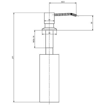 Дозатор для моющего средства Splenka S710.01.06 Черный матовый — фото 2, Дозаторы для кухонных моек