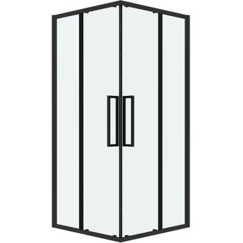 Душевой уголок Grossman Cosmo 100х100 300.K33.02.1010.21.00 профиль Черный матовый стекло прозрачное — фото 1, Квадратные душевые уголки