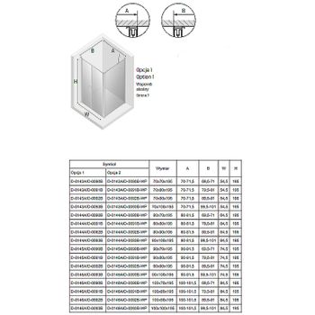 Душевой уголок New Trendy New Soleo Chrome 90x100 D-0145A/D-0093B профиль Хром стекло прозрачное — фото 9, Прямоугольные душевые уголки