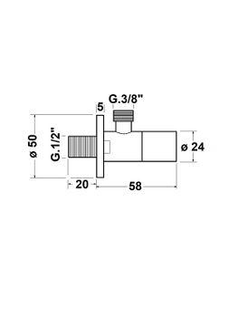 Шланговое подключение Reitano Rubinetteria Accessories 2020MMB Черное матовое — фото 2, Шланговые подключения