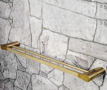 Полотенцедержатель WasserKRAFT Aisch K-5940 двойной Золото матовое — фото 2, Полотенцедержатели