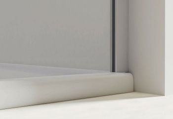 Душевая дверь Vincea Extra 90 VDP-1E8090CGB профиль Черный стекло тонированное — фото 3, Распашные душевые двери