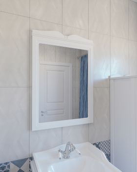 Зеркало Caprigo Borgo 60 33430-B231 Белое матовое — фото 2, Зеркала в ванную комнату