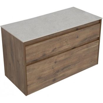 Тумба под раковину Aquanet Nova Lite 100 249521 подвесная Дуб рустикальный — фото 2, Тумбы под раковину