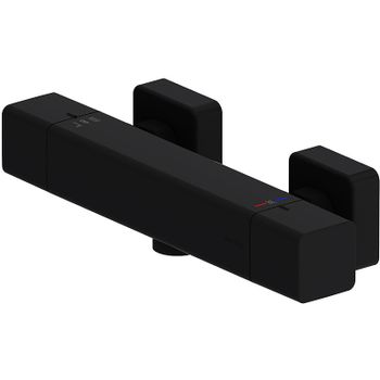 Смеситель для душа Damixa Gala 536000300 с термостатом Черный матовый — фото 1, Смеситель для душа