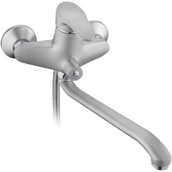 Смеситель для ванны Frap H01-1 F2201-1 универсальный Хром матовый — фото 1, Смеситель для ванны