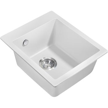 Кухонная мойка Milacio Murcia 42 Cuarzo MC.77042 Белая — фото 1, Кухонные мойки