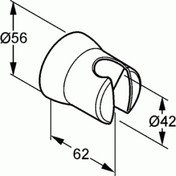 Держатель ручного душа Kludi Sirena 6305005-00 Хром — фото 3, Держатели для душа