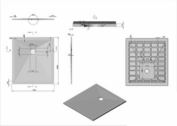 Душевой поддон из искусственного камня Vincea 100x90 VST-4SR9010G Серый — фото 5, Душевые поддоны из искусственного камня