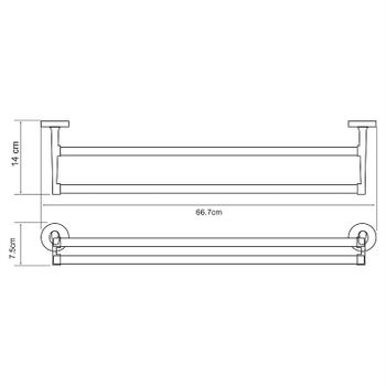 Полотенцедержатель WasserKRAFT Rhein K-6240 двойной Хром — фото 4, Полотенцедержатели