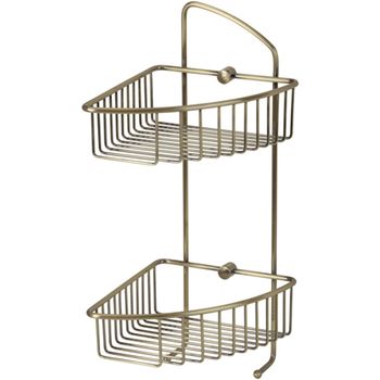 Полка корзина Veragio Basket VR.GFT-9037.BR угловая Бронза — фото 1, Полки для ванной и душа
