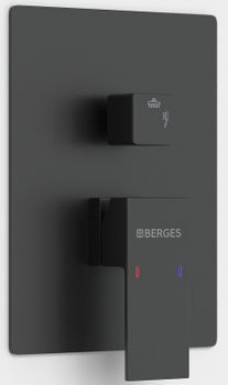 Душевая система Berges Ventas 3S Black 073006 Черная матовая — фото 2, Встраиваемые душевые комплекты