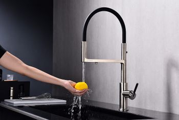 Смеситель для кухни Paulmark Tornado To213402-NI Никель — фото 3, Смесители для кухни