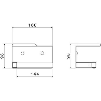 Держатель туалетной бумаги Schein 9356CH с полкой Хром — фото 6, Держатели туалетной бумаги