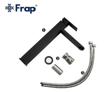Смеситель для раковины Frap H802-6 F10802-62 Черный матовый — фото 9, Смесители для раковины