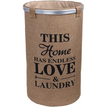 Корзина для белья Fixsen Eco Style FX-1031B Бежевая — фото 1, Корзины для белья