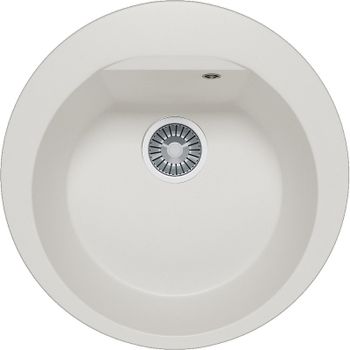 Кухонная мойка Polygran Atol-520 №36 627451 Белый хлопок — фото 1, Кухонные мойки