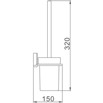 Ершик для унитаза Haiba HB8810 Хром — фото 2, Ершики для унитаза