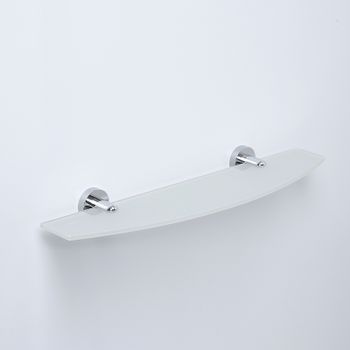 Стеклянная полка WasserKRAFT Mosel K-46624 Хром — фото 2, Полки для ванной и душа