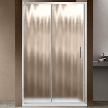 Душевая дверь Vincea Garda 125 VDS-1G125CH профиль Хром стекло шиншилла — фото 1, Раздвижные душевые двери