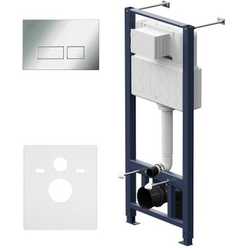 Инсталляция AM.PM Pro I012704.7051 для подвесного унитаза с клавишей смыва Хром — фото 1, Инсталляции для унитазов