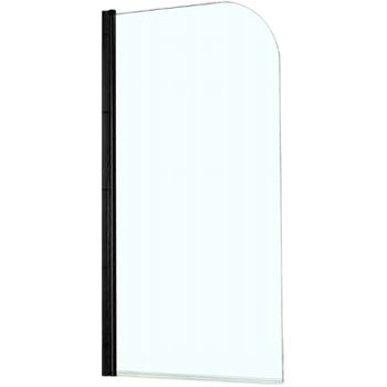 Шторка на ванну Azario Merrit 70 NF6211 BLACK профиль Черный стекло прозрачное — фото 1, Шторки для ванной распашные