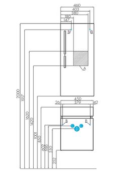 Тумба под раковину Aquaton Эклипс М 45 L 1A172801EK49L подвесная Белый Эбони светлый — фото 8, Тумбы под раковину