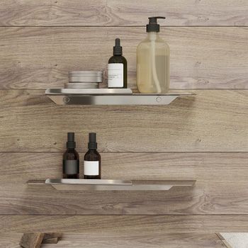 Полка стеклянная Iddis Slide SLISC00i44 Хром — фото 2, Полки для ванной и душа