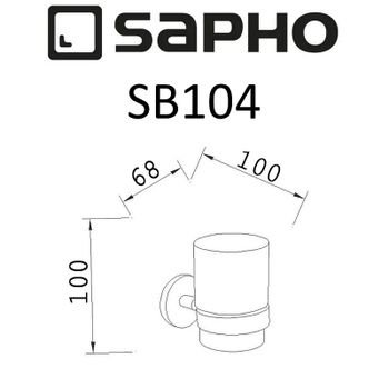 Стакан для зубных щеток Sapho Samba SB104 Хром — фото 2, Стаканы для зубных щеток