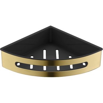 Металлическая полка Schein Accessories 9326BG угловая Золото матовое — фото 1, Полки для ванной и душа