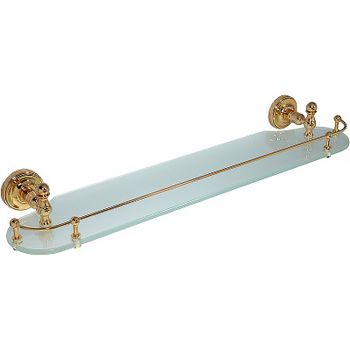 Стеклянная полка Migliore Mirella 17327 Золото — фото 1, Полки для ванной и душа