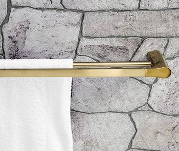 Полотенцедержатель WasserKRAFT Aisch K-5940 двойной Золото матовое — фото 3, Полотенцедержатели