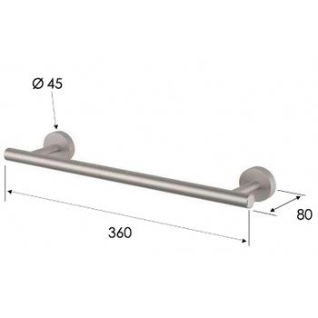 Полотенцедержатель Remer X-Style Inox SSXI40L30 Нержавеющая сталь — фото 2, Полотенцедержатели