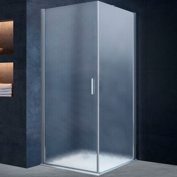 Душевой уголок Vincea Alpha 90x90 VSR-3ALP9090MT профиль Хром стекло текстурное — фото 1, Квадратные душевые уголки