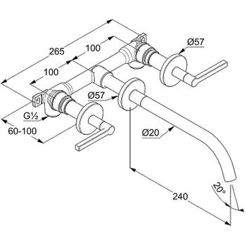 Смеситель для раковины Kludi Nova Fonte Puristic 201463915 Черный матовый — фото 3, Смесители для раковины