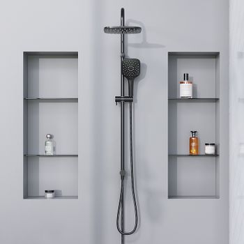 Душевая система Damixa Eclipse 931000300 Черная матовая — фото 7, Душевые стойки