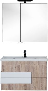 Тумба под раковину Aquanet Мадейра 100 183072 подвесная Дуб кантри — фото 5, Тумбы под раковину