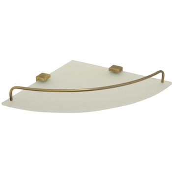 Стеклянная полка Veragio Gifortes VR.GFT-9031.BR угловая Бронза — фото 1, Полки для ванной и душа