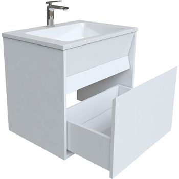 Тумба с раковиной Iddis Esper 80 ESP80W0i95K подвесная Белая — фото 3, Тумбы с раковиной