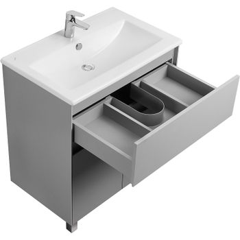 Тумба под раковину Aquaton Форест 75 1A278301FR4D0 Туманный серый — фото 5, Тумбы под раковину