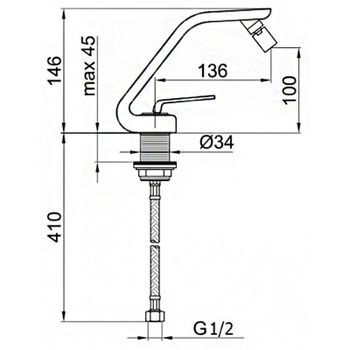 Смеситель для биде Webert Wolo WO840102015 Хром — фото 2, Смесители для биде