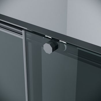 Душевая дверь Grossman Style 130 100.K33.05.130.21.10 профиль Черный матовый стекло тонированное — фото 7, Раздвижные душевые двери