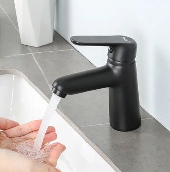 Смеситель для раковины Frap H17-6 F1017-6 Черный матовый — фото 5, Смесители для раковины