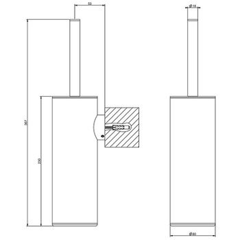 Ершик для унитаза Gessi Emporio Accessories 38957#031 Хром — фото 2, Ершики для унитаза