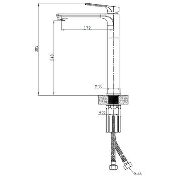 Смеситель для раковины Splenka S30.15.09 Графит матовый — фото 12, Смесители для раковины