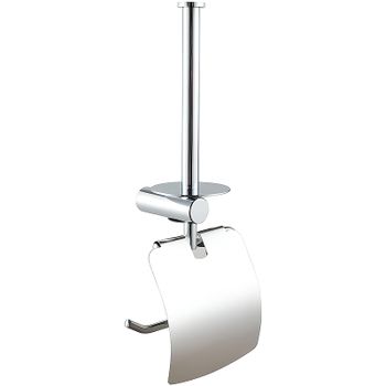 Держатель туалетной бумаги и запасного рулона Haiba HB8411 с крышкой Хром — фото 1, Держатели туалетной бумаги